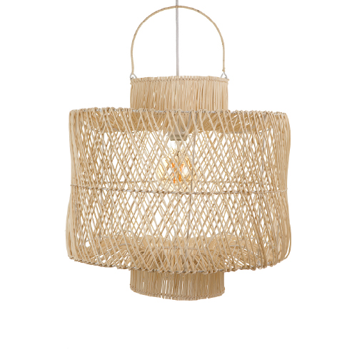 Colgante ratán Surabaya blanco 45x50cm